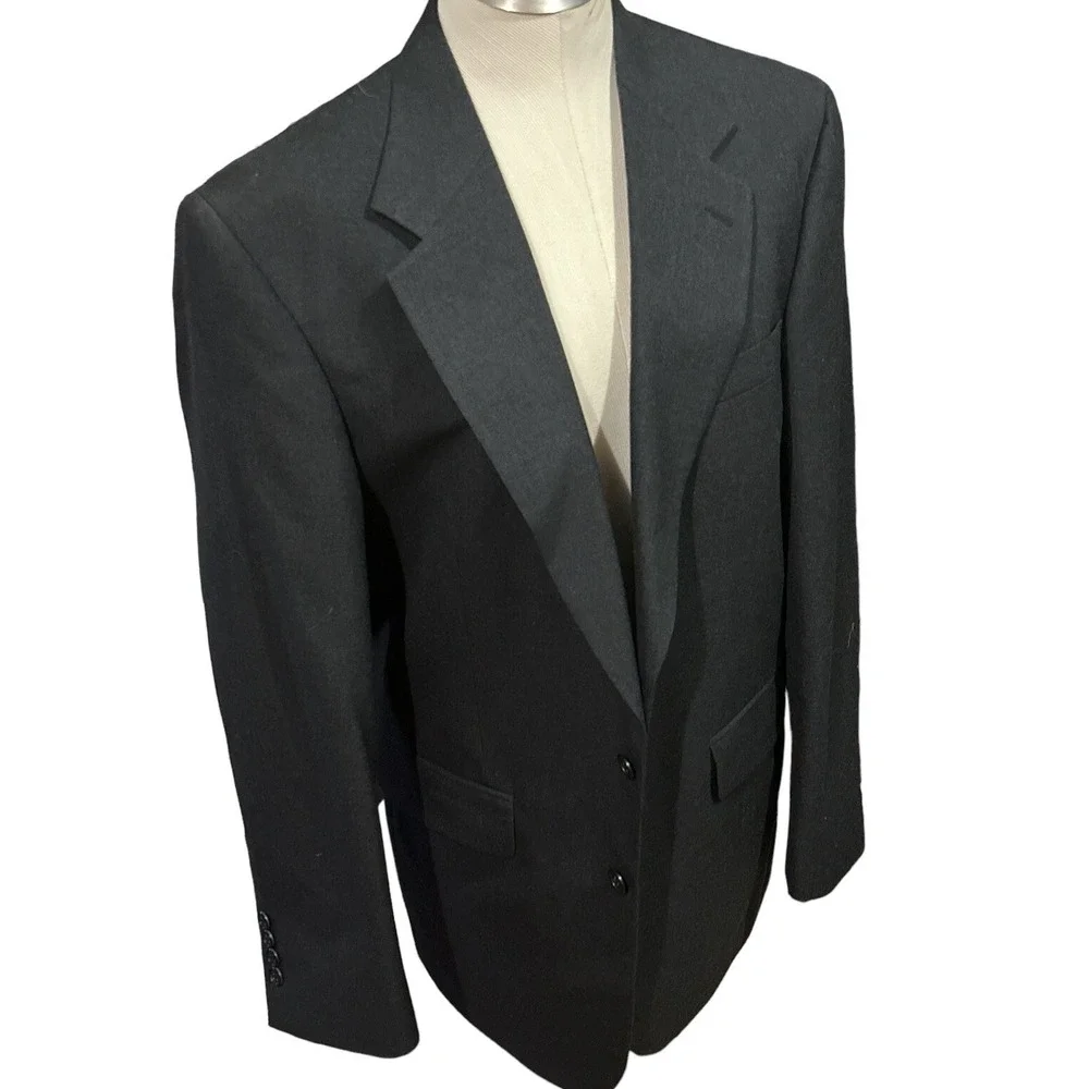 Cricketeer Men's‎ Sport Coat Blazer Dark Charcoal 100% Wool Sz 40